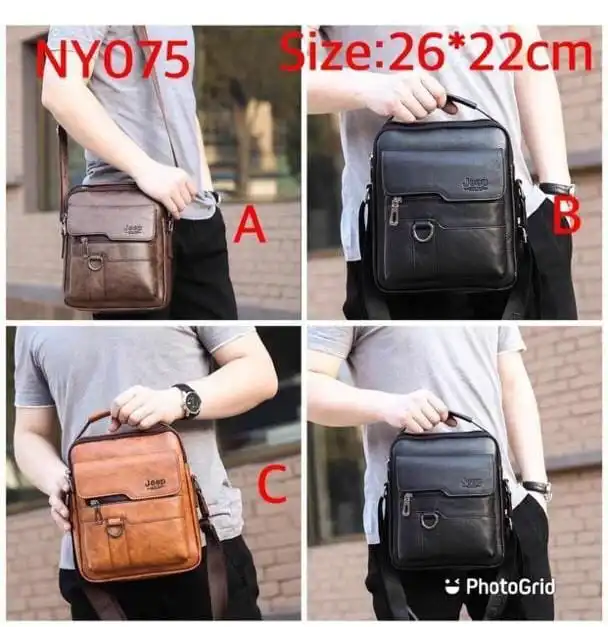 JEEP PU Leather Men’s Crossbody Sling Bag