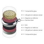 Gold Quantum Scalar Necklace Shungite Emf-protection Jewelry Quantum Energy Pendant