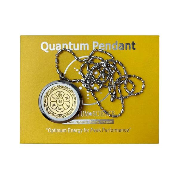 Gold Quantum Scalar Necklace Shungite Emf-protection Jewelry Quantum Energy Pendant