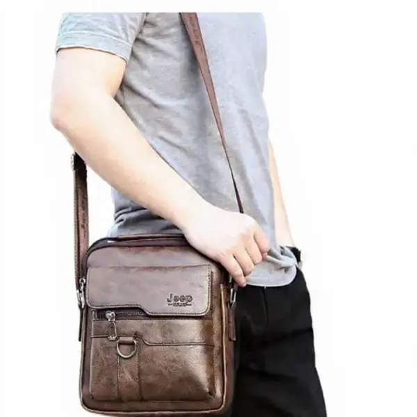 JEEP PU Leather Men’s Crossbody Sling Bag