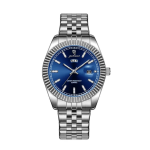 Luxury Men's Stainless Steel Quartz Watch – Day & Date Display, Waterproof Business Dress Wristwatch