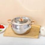 6 Pcs Of Stainless Steel Saucepans Cookware Induction Pots - Silver