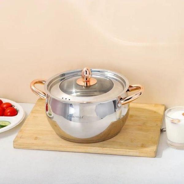 6 Pcs Of Stainless Steel Saucepans Cookware Induction Pots - Silver