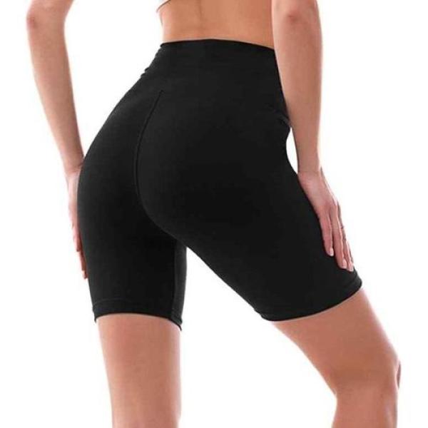 Women's Plain Black Bikers - Black