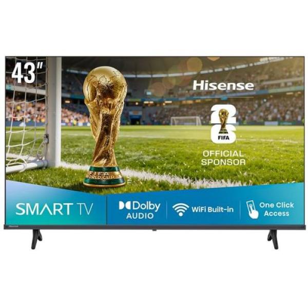 Hisense 43" Frameless Full HD VIDAA Smart Digital TV (43A3G) – DTS Virtual:X, Free-To-Air Tuner